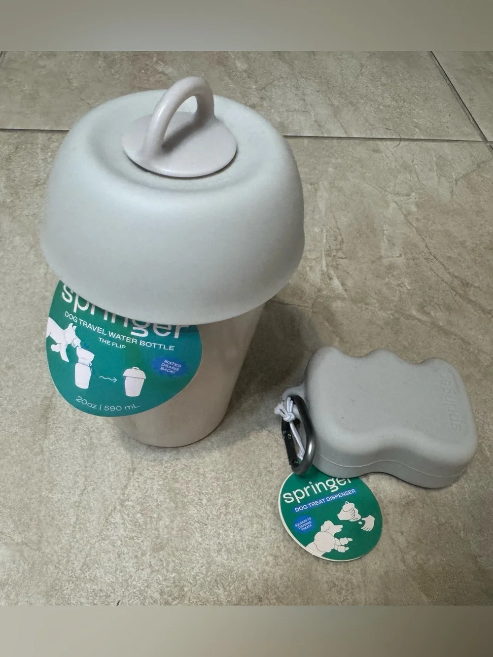 Springer Flip Dog Travel Bottle & Treat Dispenser